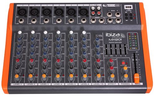 MX801 Ibiza Sound analog mixer