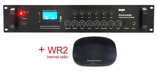 PAA2406WIFI BS acoustic radio exchange for 100V