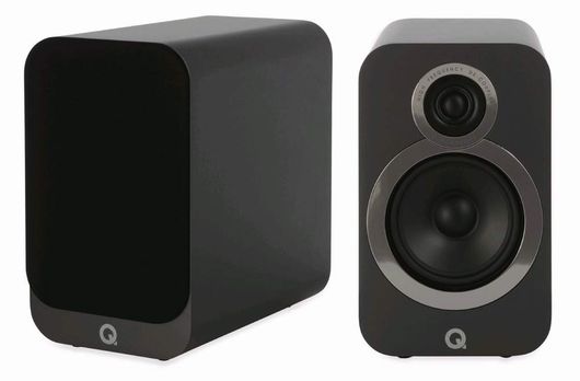 Q Acoustics 3020i grey speakers